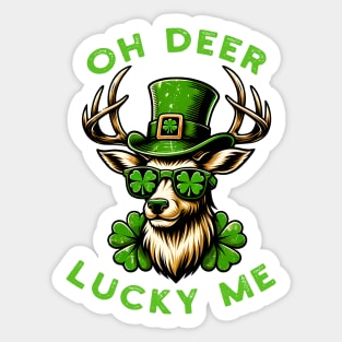 Lucky Charm Deer - St. Patrick's Day Festive Tee Sticker